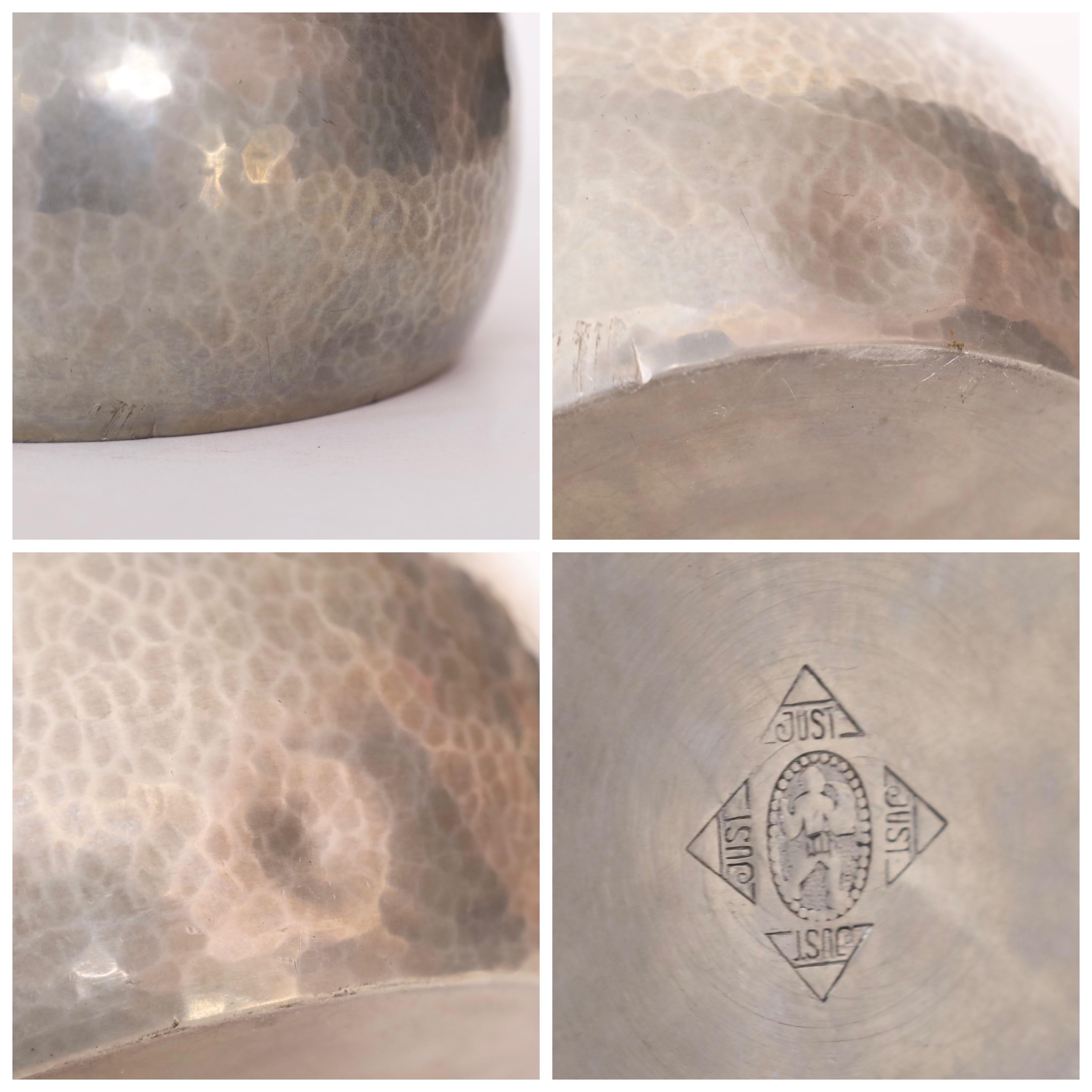 Round Lidded Pewter Box by Just Andersen, 1920s, Denmark For Sale 6