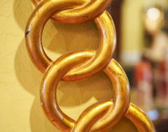 Round Linked Giltwood Rings Wall Mirror by Harrison & Gil for Dauphine Mirror Co