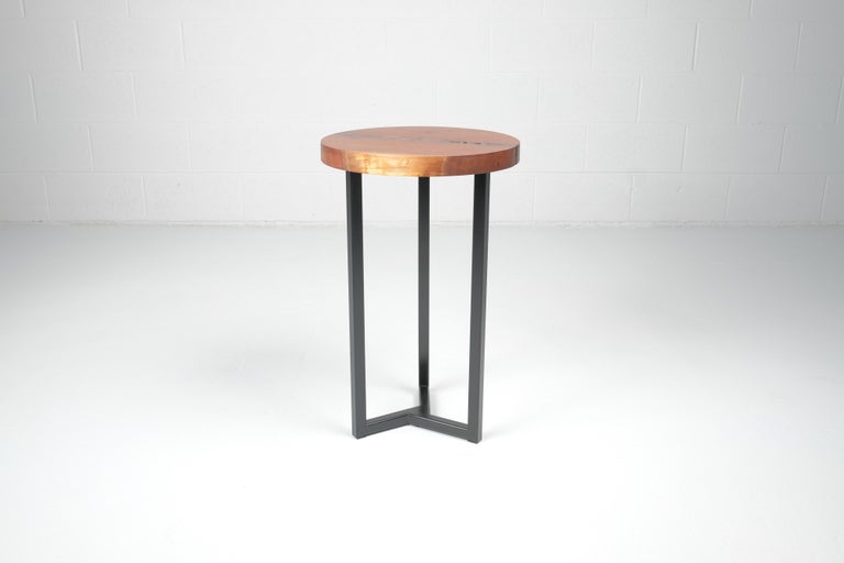 Round Live Edge Side Table in Walnut by Forest Dweller For Sale at 1stDibs