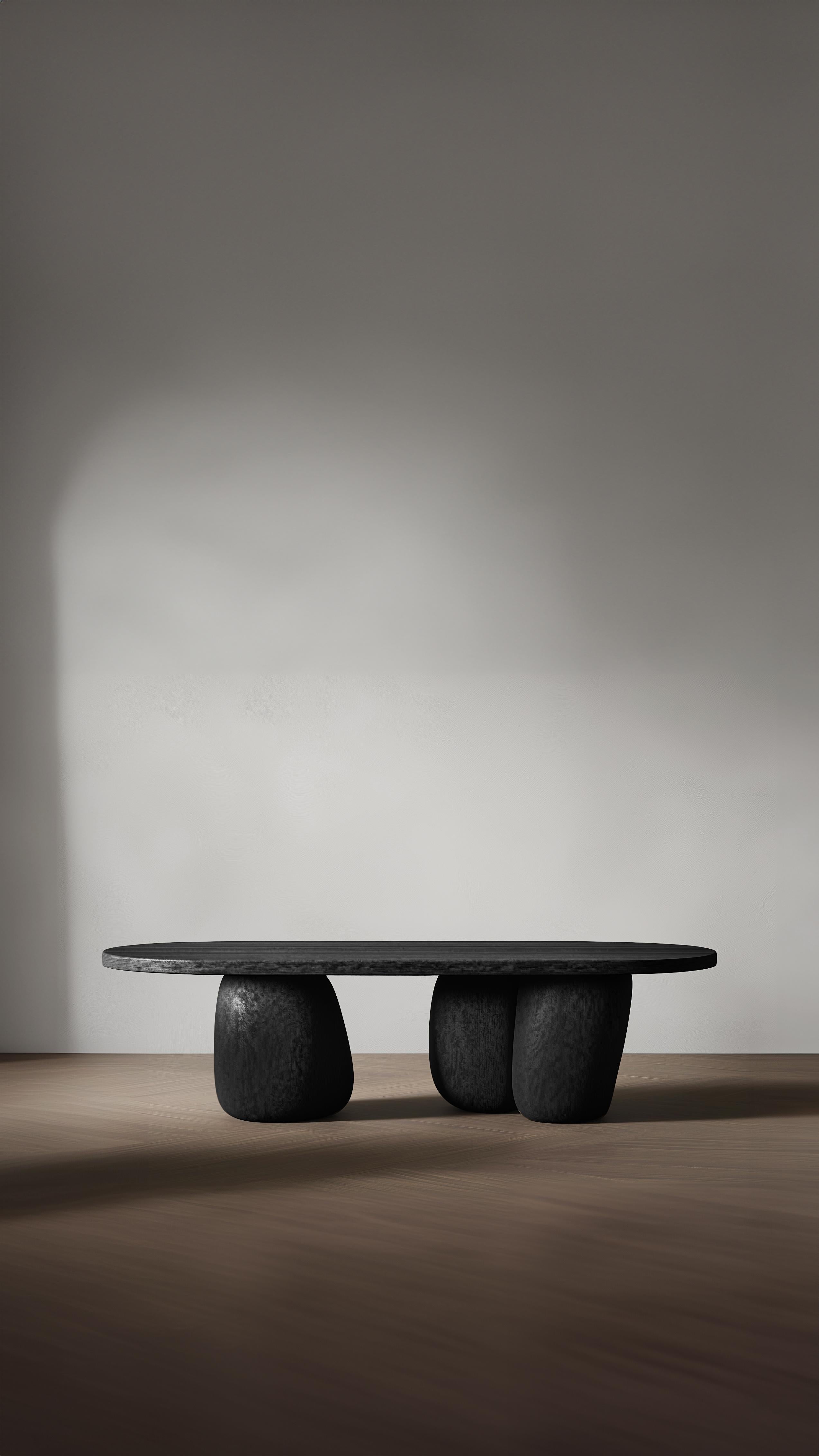 Contemporary Round Living Room Table Serie 72 – Sereno by Joel Escalona with Sculptural Detai For Sale