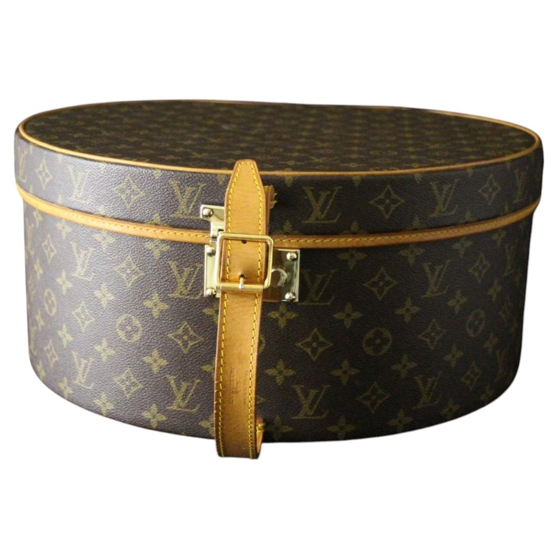 Louis Vuitton Contemporary Monogram, baule rotondo per cappelliera con tracolla in pelle
