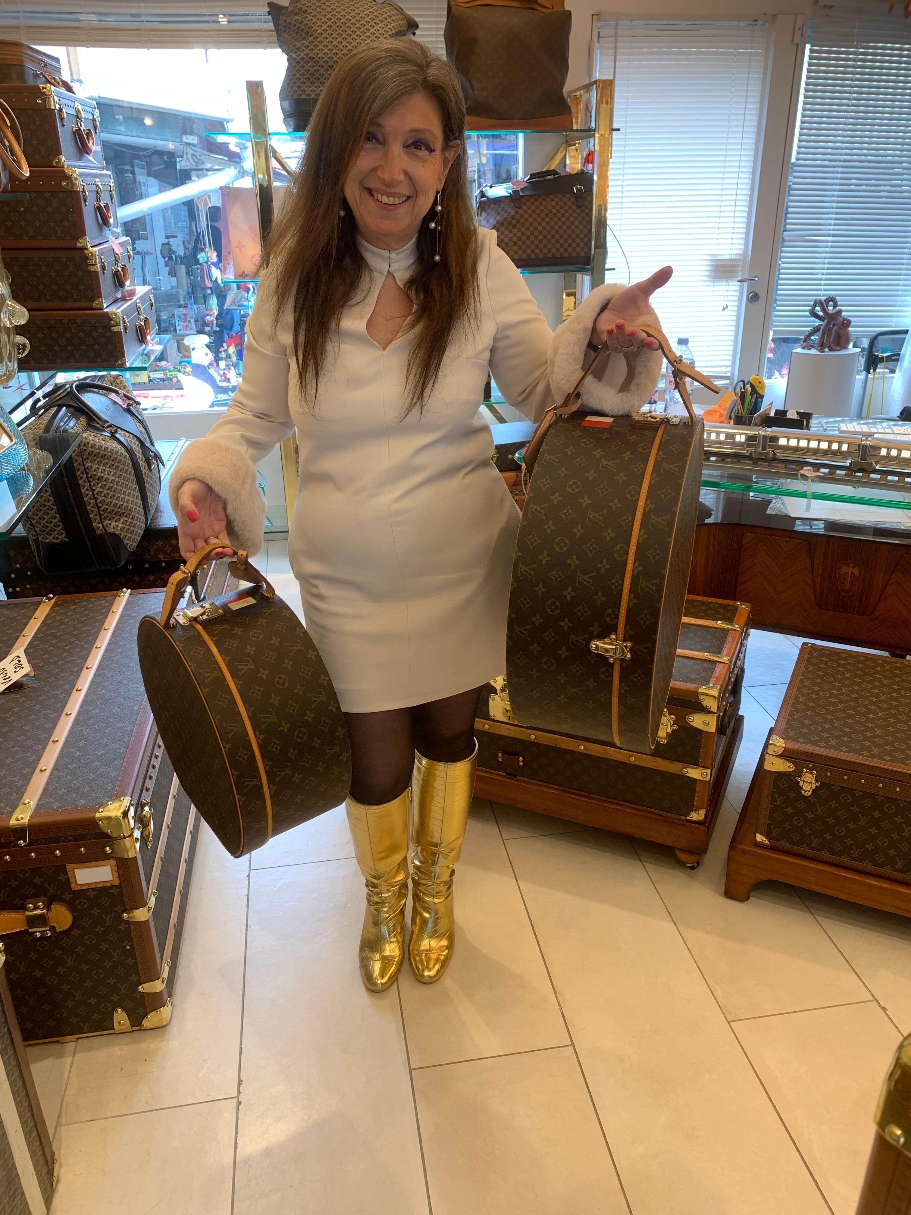 Round Louis Vuitton Hat Trunk 50, Louis Vuitton Hat Box, Louis Vuitton Bag 14