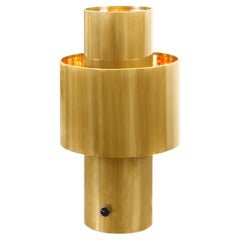 Willy Rizzo Runde Liebe Lampe in gebürstetem Messing