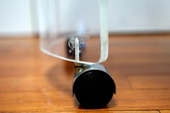 Round Lucite and chrome Vanity Stool