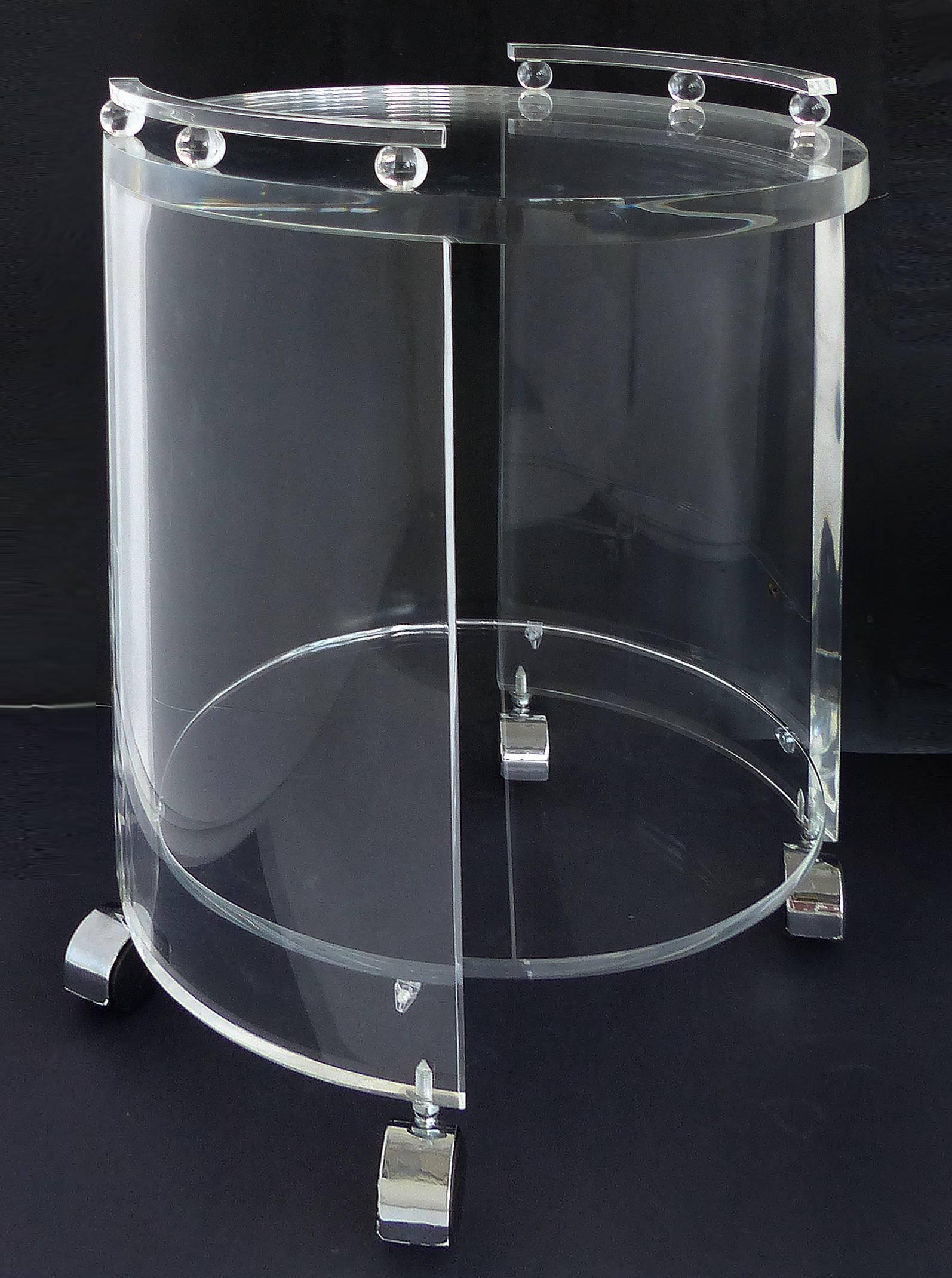 lucite bar carts