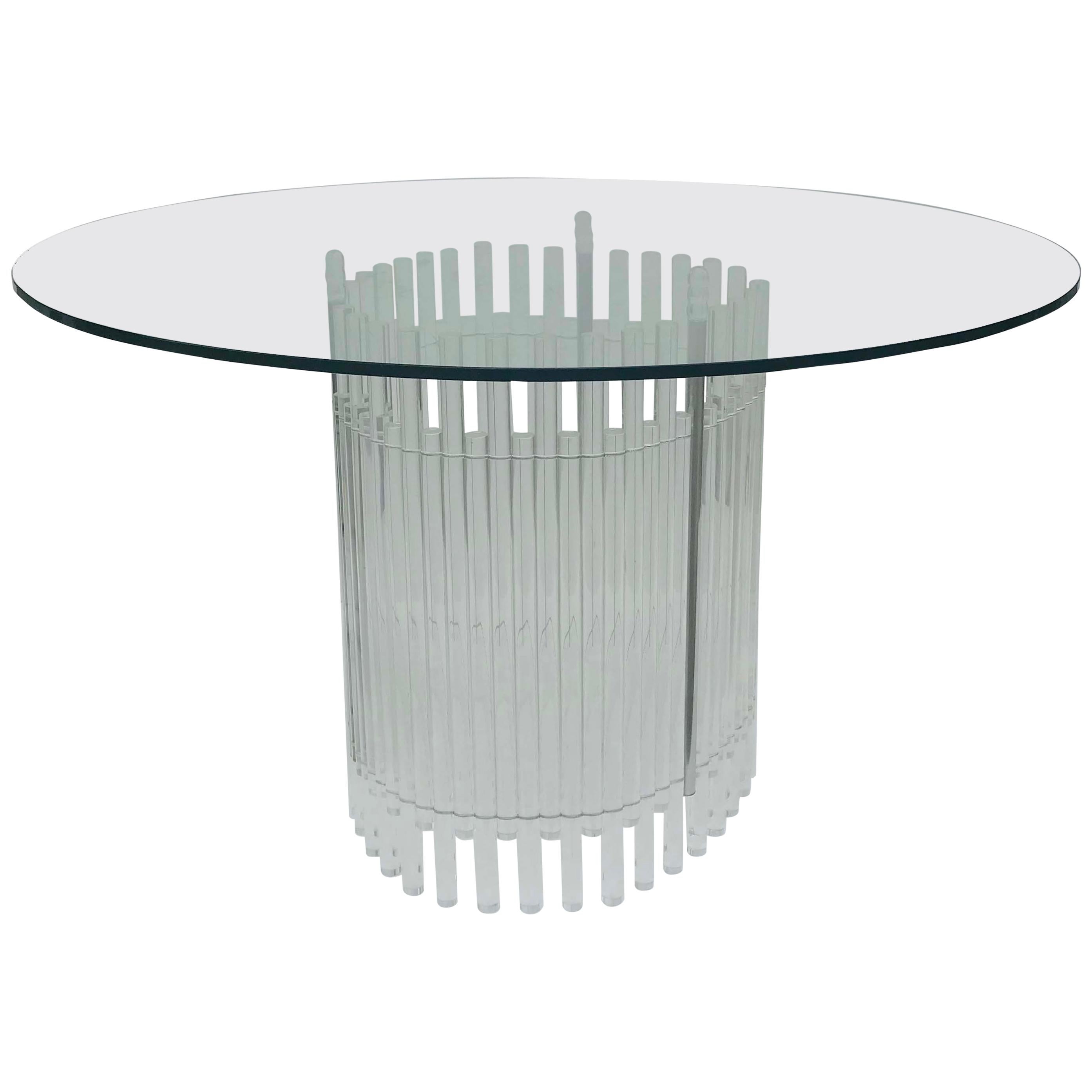 Round Lucite Dining Room Table For Sale
