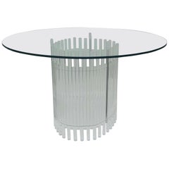 Table de salle à manger ronde en lucite