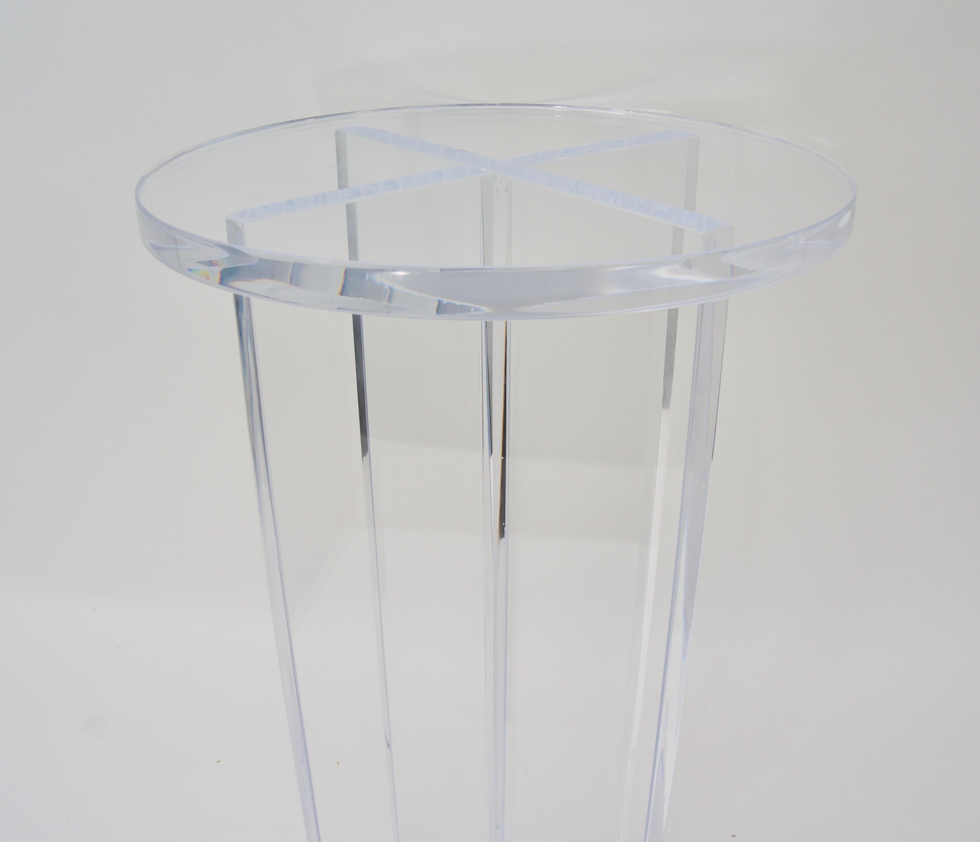 lucite drink table