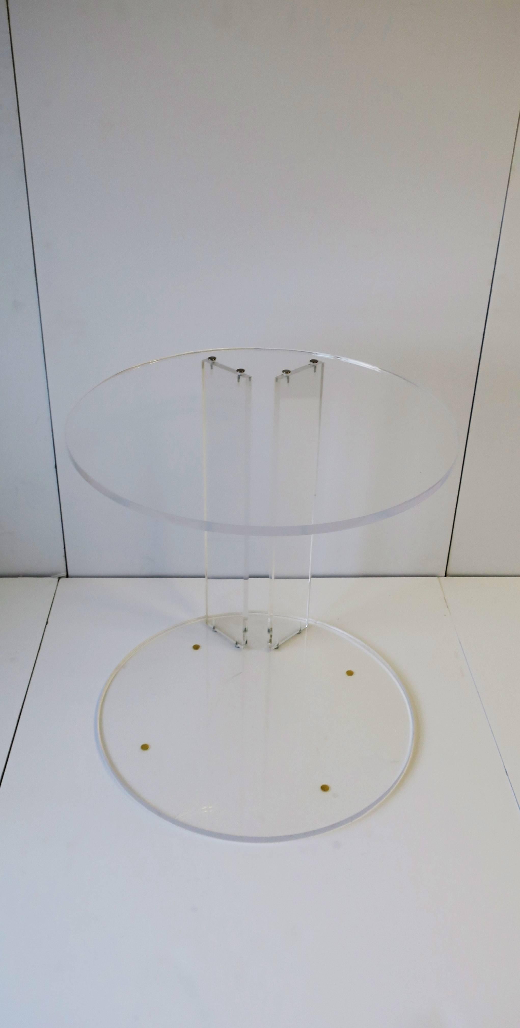 Lucite Round Side or End Table 5