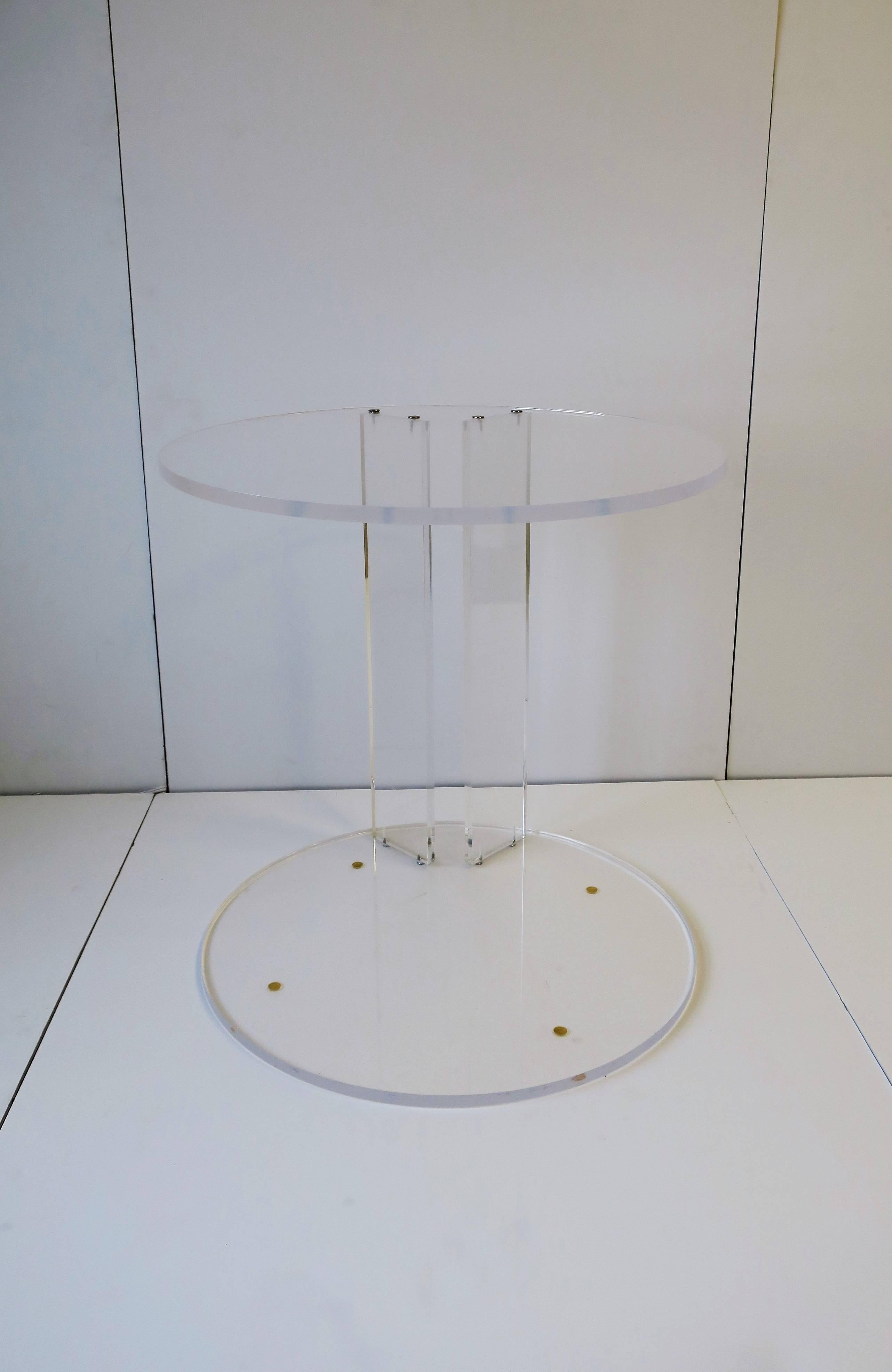 Lucite Round Side or End Table 6