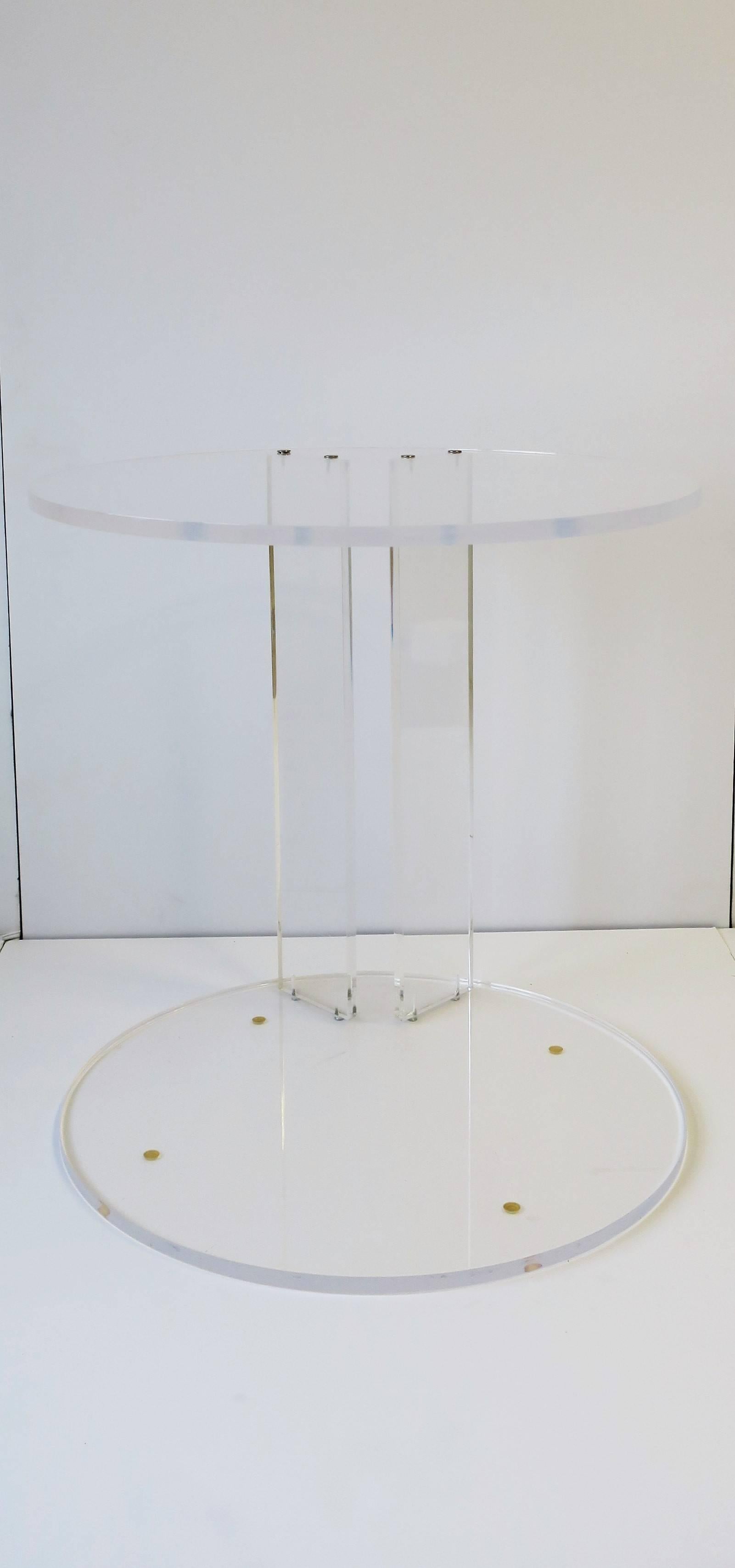 Lucite Round Side or End Table 7