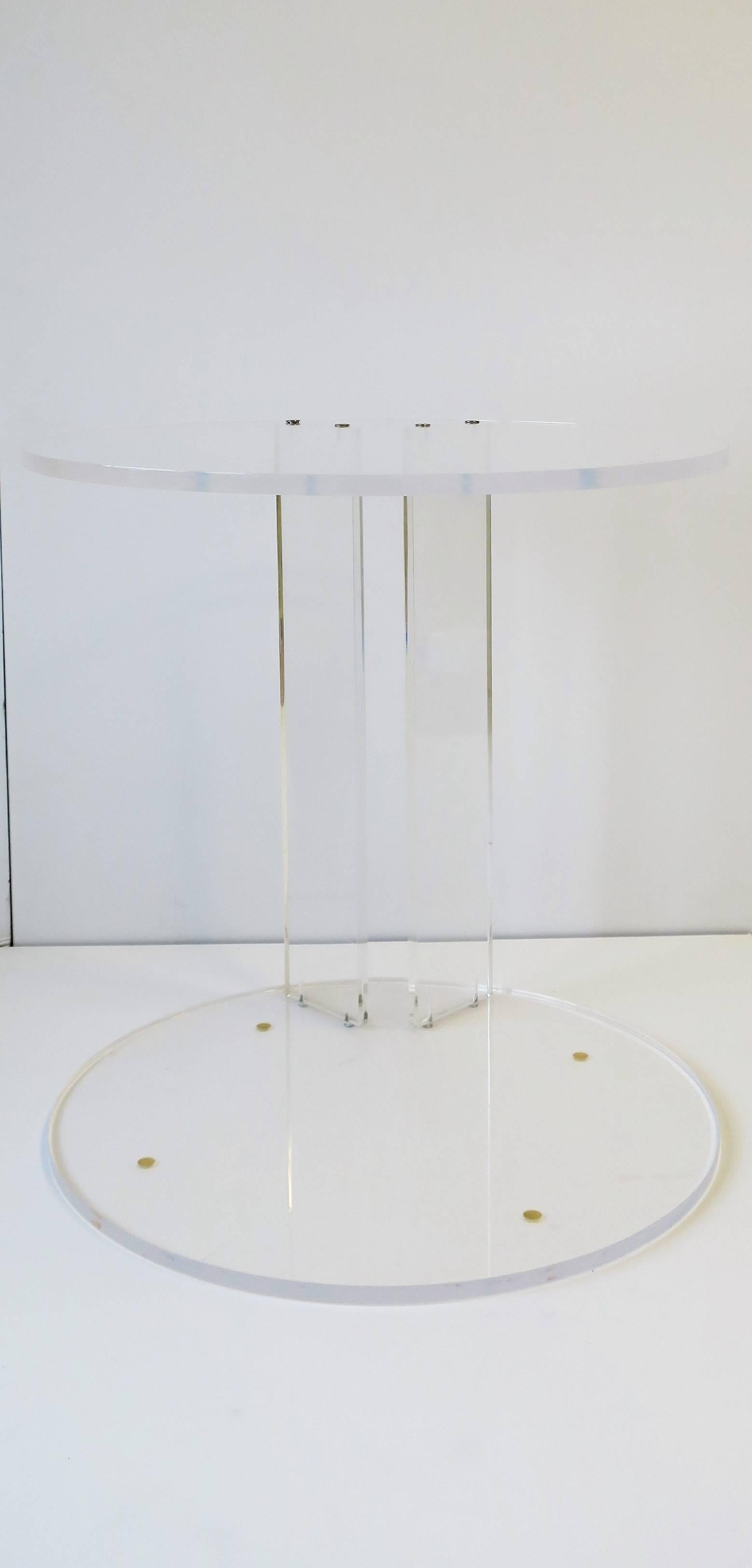 Lucite Round Side or End Table 8