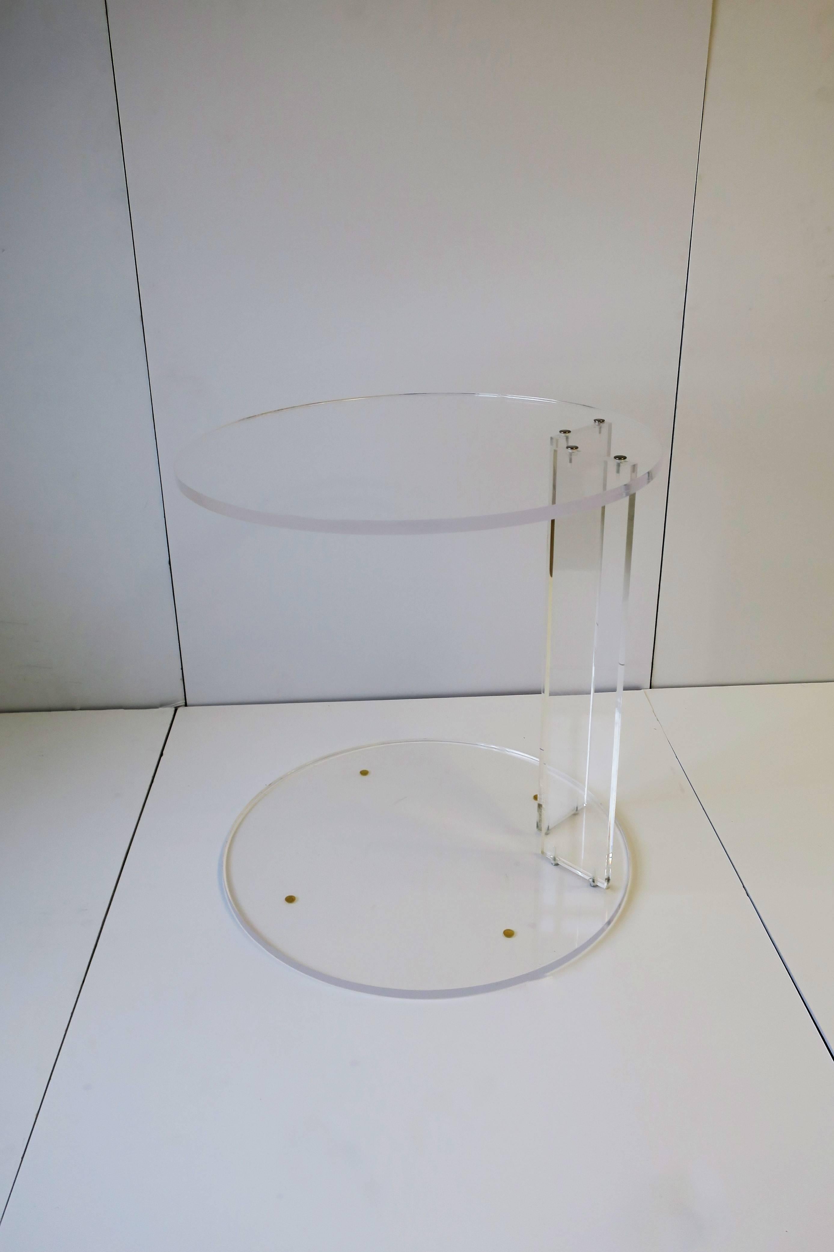 Lucite Round Side or End Table 9