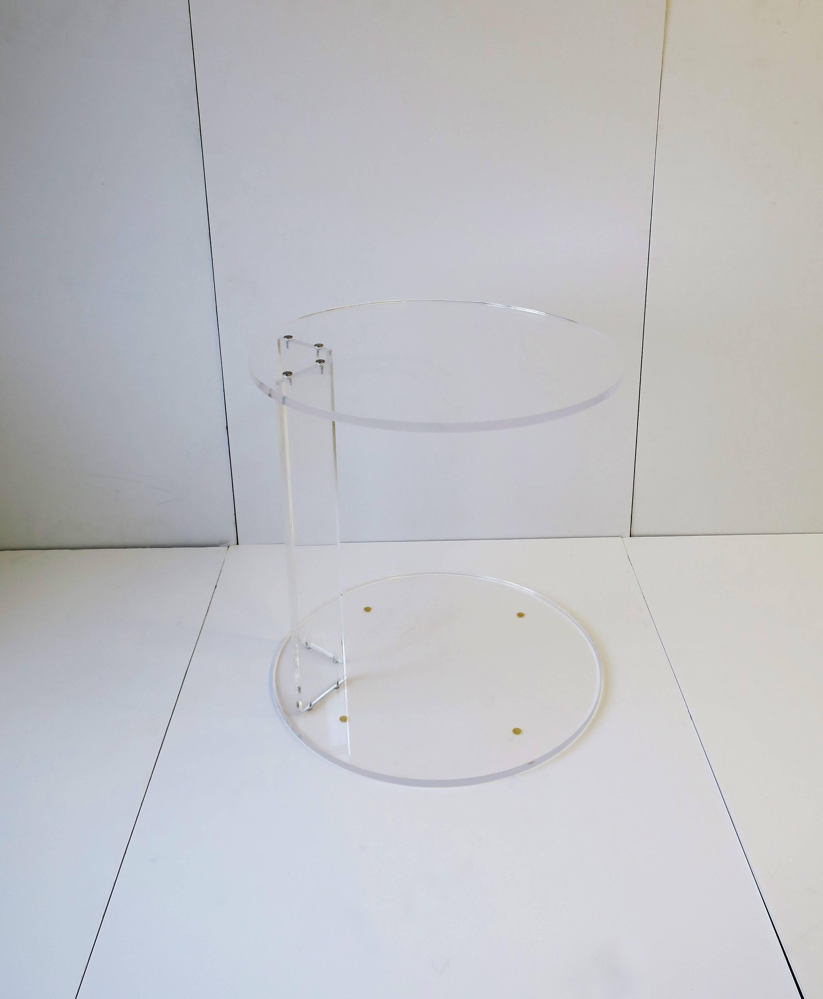Lucite Round Side or End Table 11