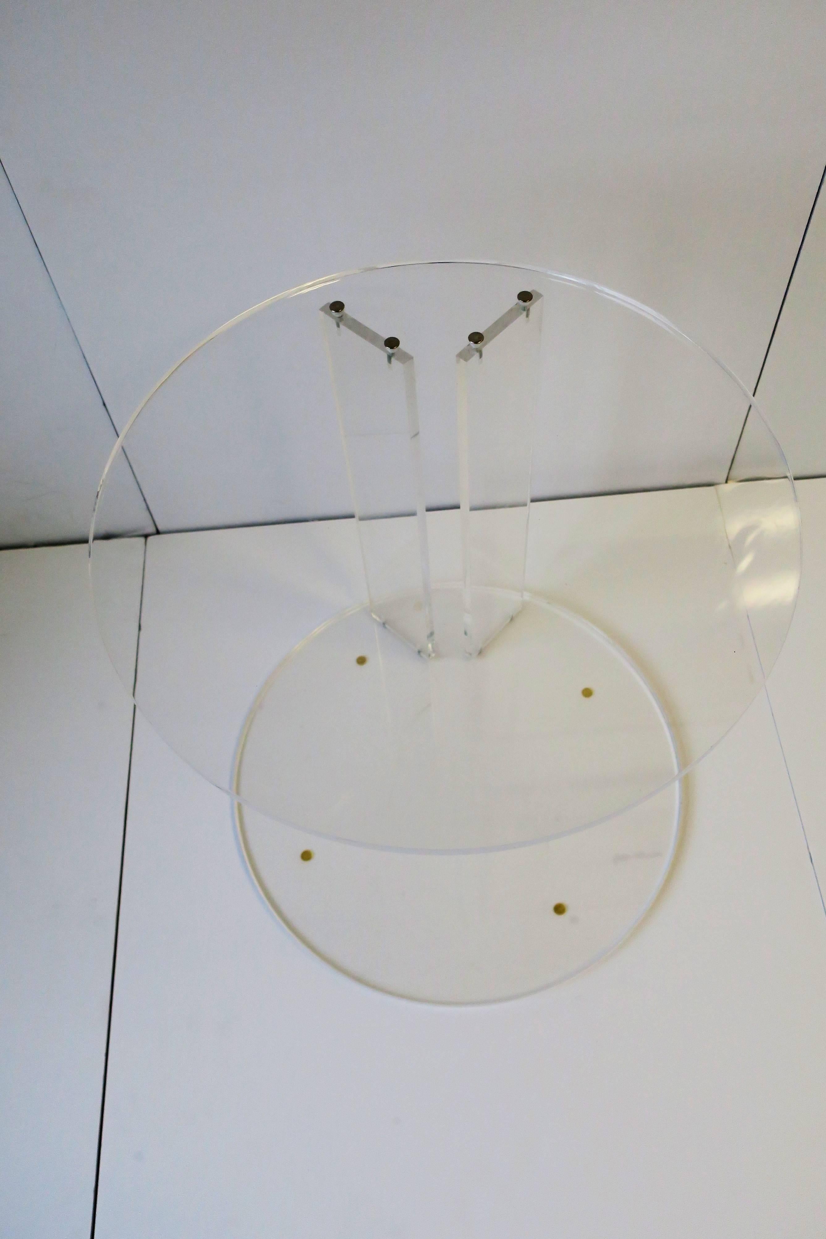 Lucite Round Side or End Table 3