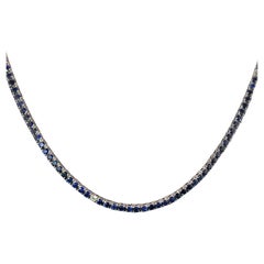 Runde Lushness 14K Weißgold Edelstein-Halskette