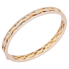 Round Luster 14K (or 18k upon request) Yellow Gold Bangle Bracelet