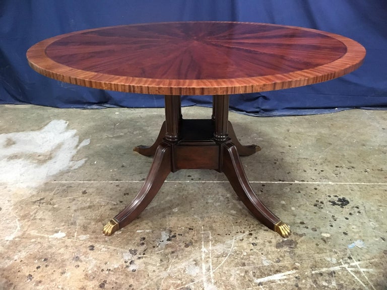 Round Mahogany Style Pedestal Dining Table by Leighton Hall