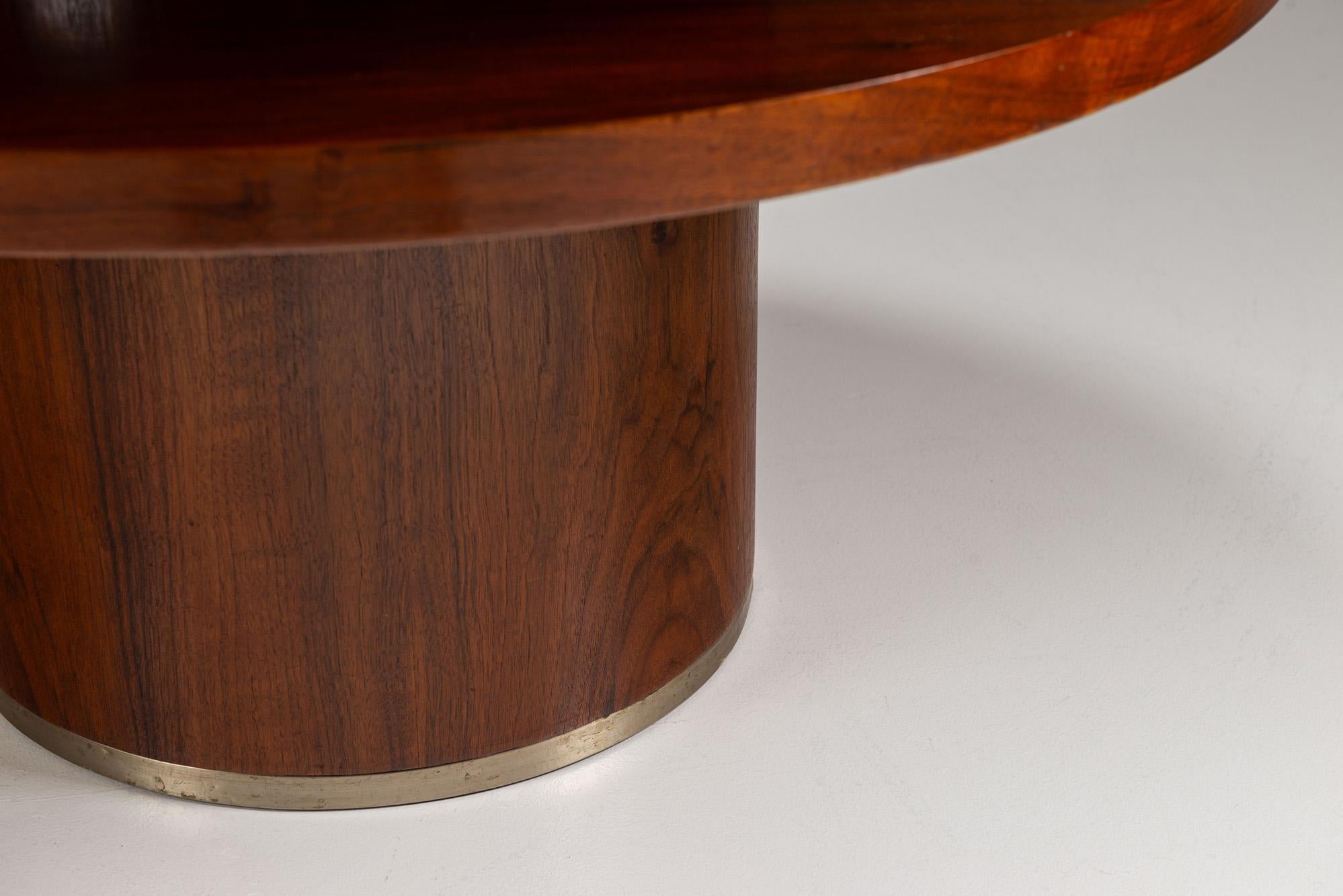 Round Mahogany Art Deco Coffee Table, 1930s For Sale 6