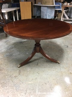 Round Mahogany Georgian Style Accent Foyer Table by Leighton Hall