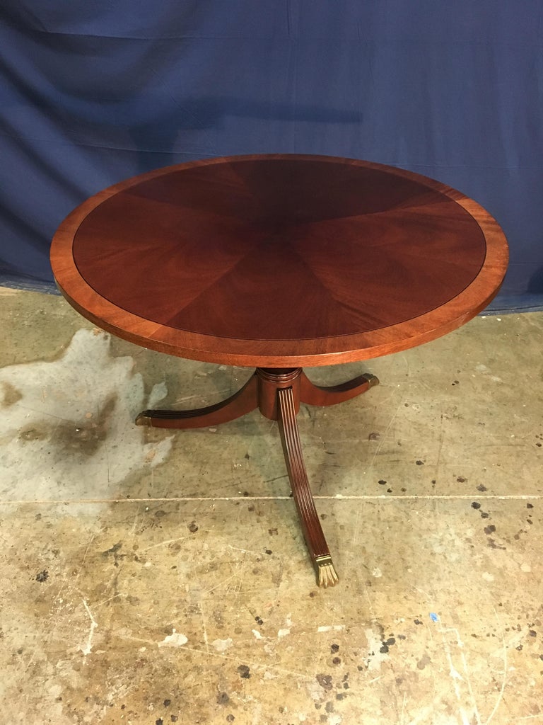 42 inch Round Mahogany Style Accent Foyer Table by Leighton