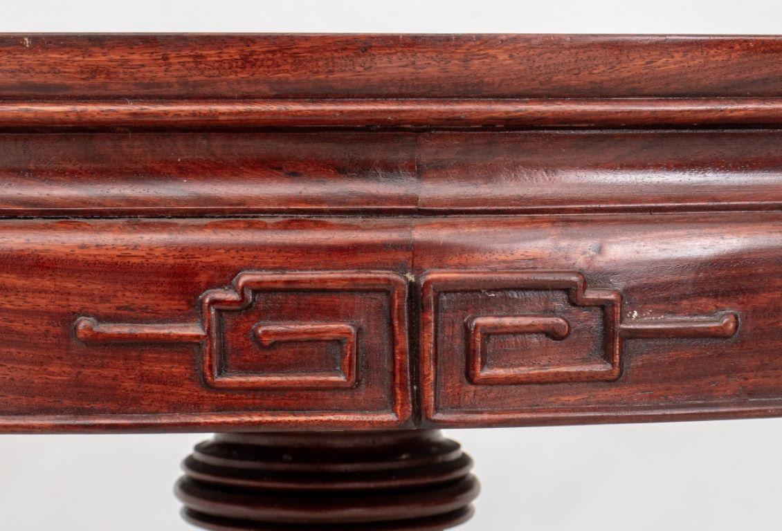 Round Mahogany Pedestal Table, 20th C 1