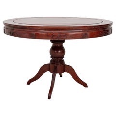 Antique Round Mahogany Pedestal Table, 20th C