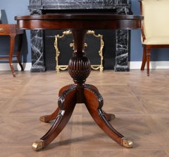 Round Mahogany Pineapple Table