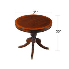 Round Mahogany Pineapple Table