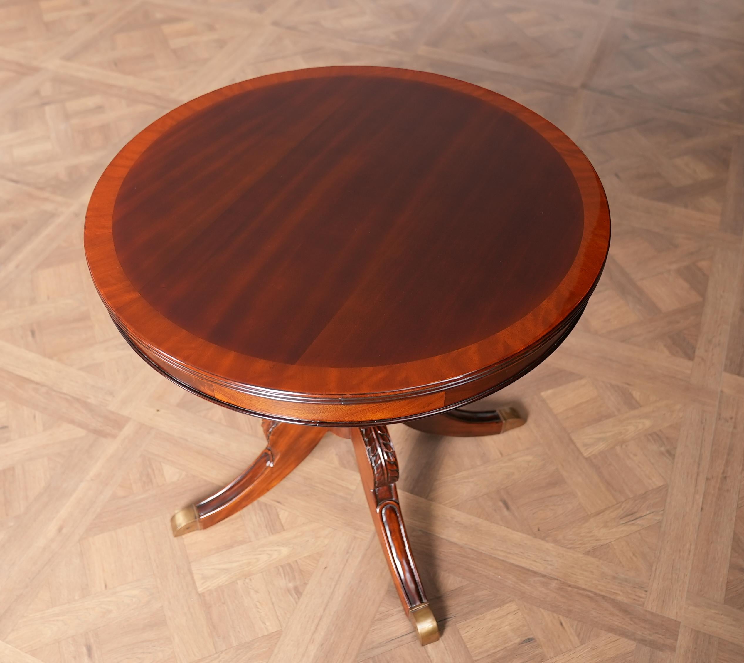 Round Mahogany Pineapple Table For Sale 4