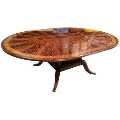 Round Mahogany Regency Style Dining Table by Leighton Hall