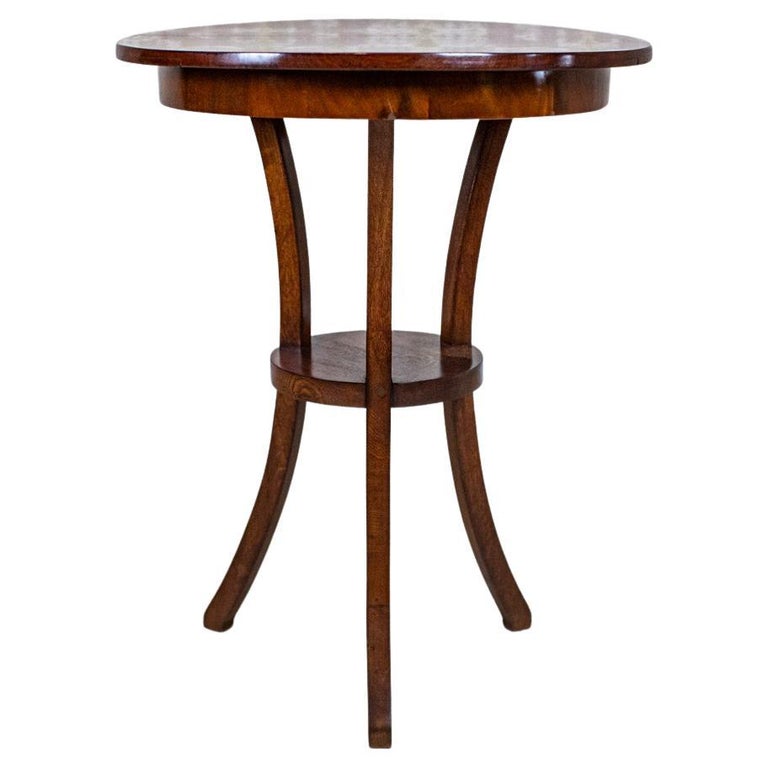 Round Mahogany Side Table From The, Mahogany Round End Table