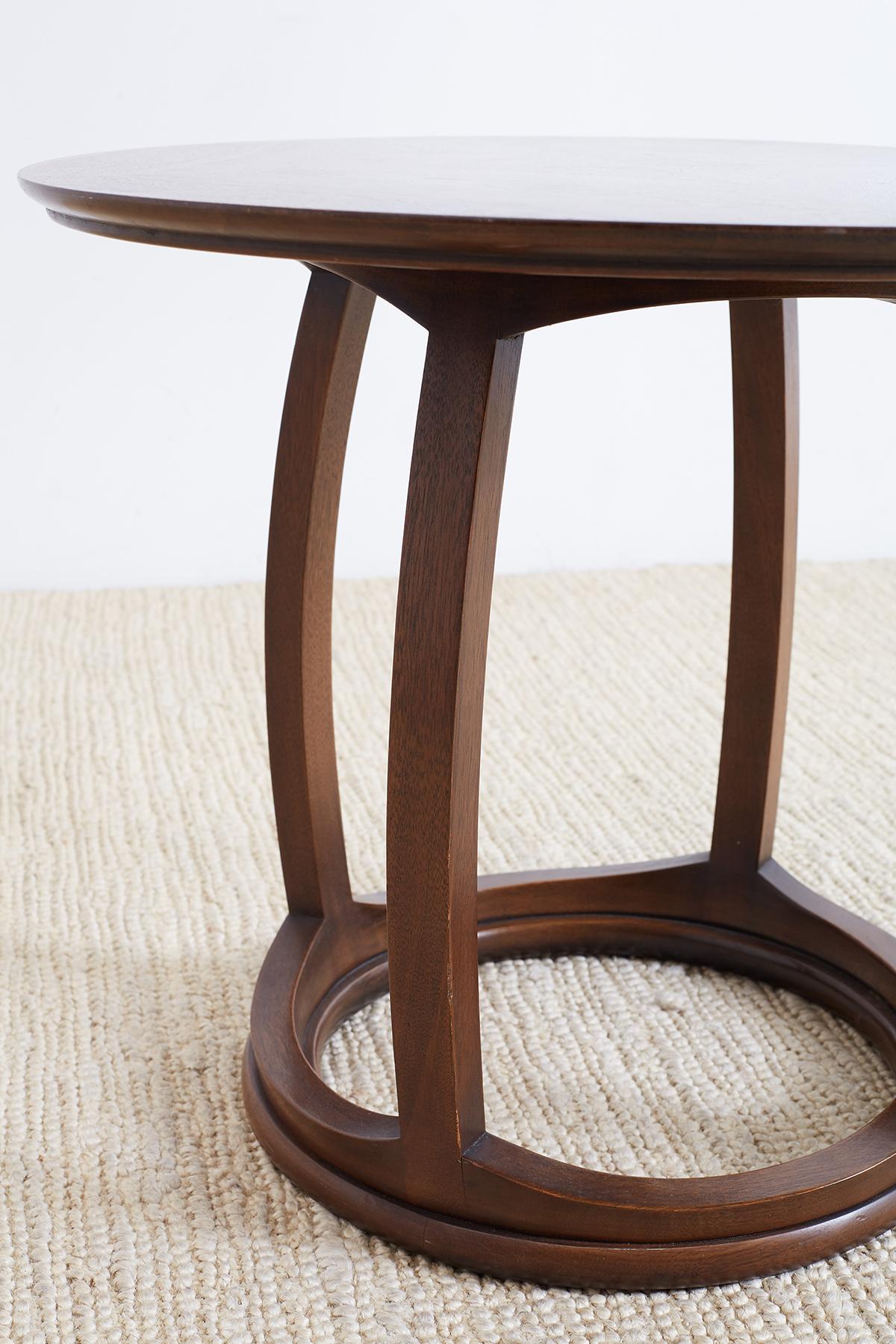 American Round Mahogany Drinks Table or Tabouret 