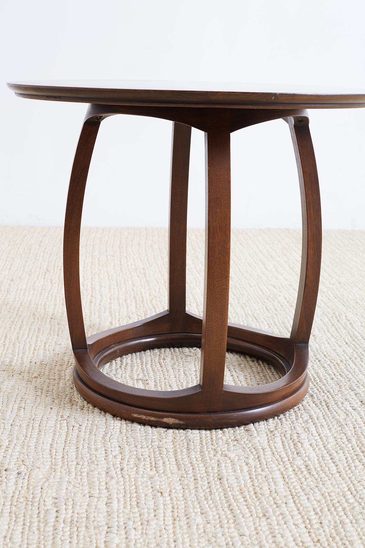 Hand-Crafted Round Mahogany Drinks Table or Tabouret 