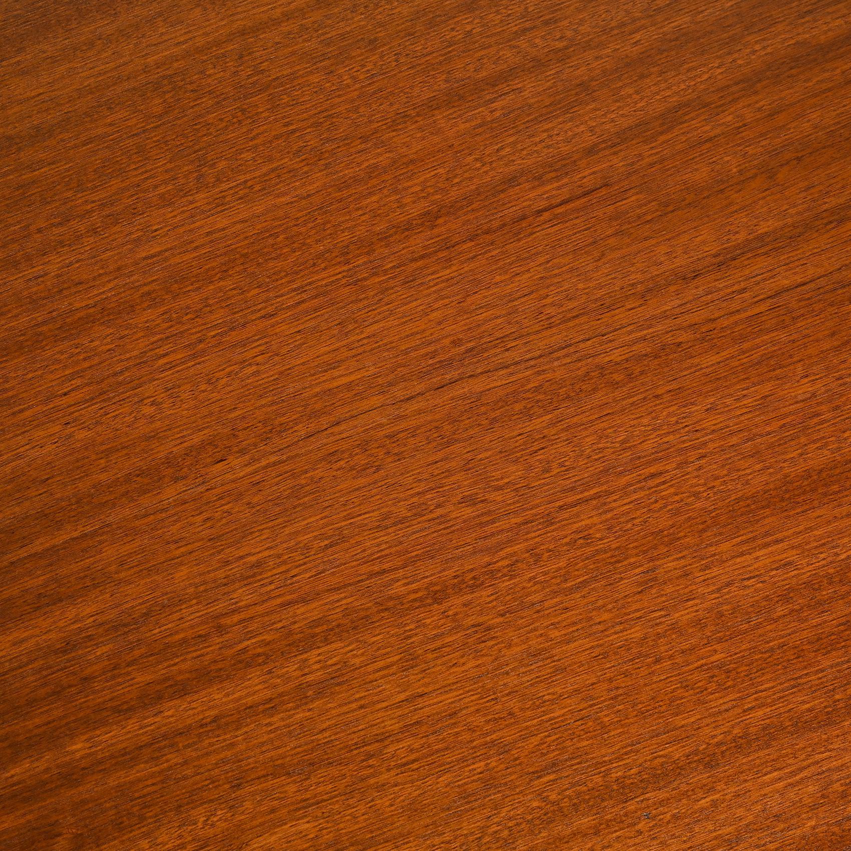 Round mahogany table by André Sornay, Meubles Sornay 1960 For Sale 4