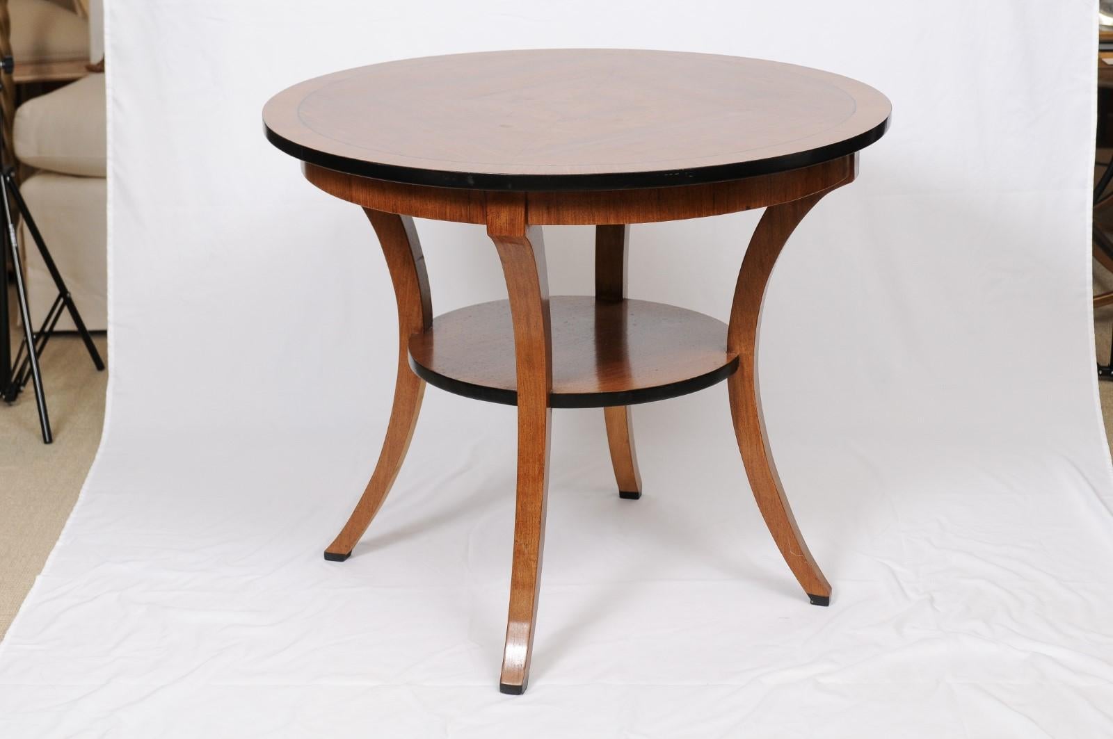 round mahogany side table