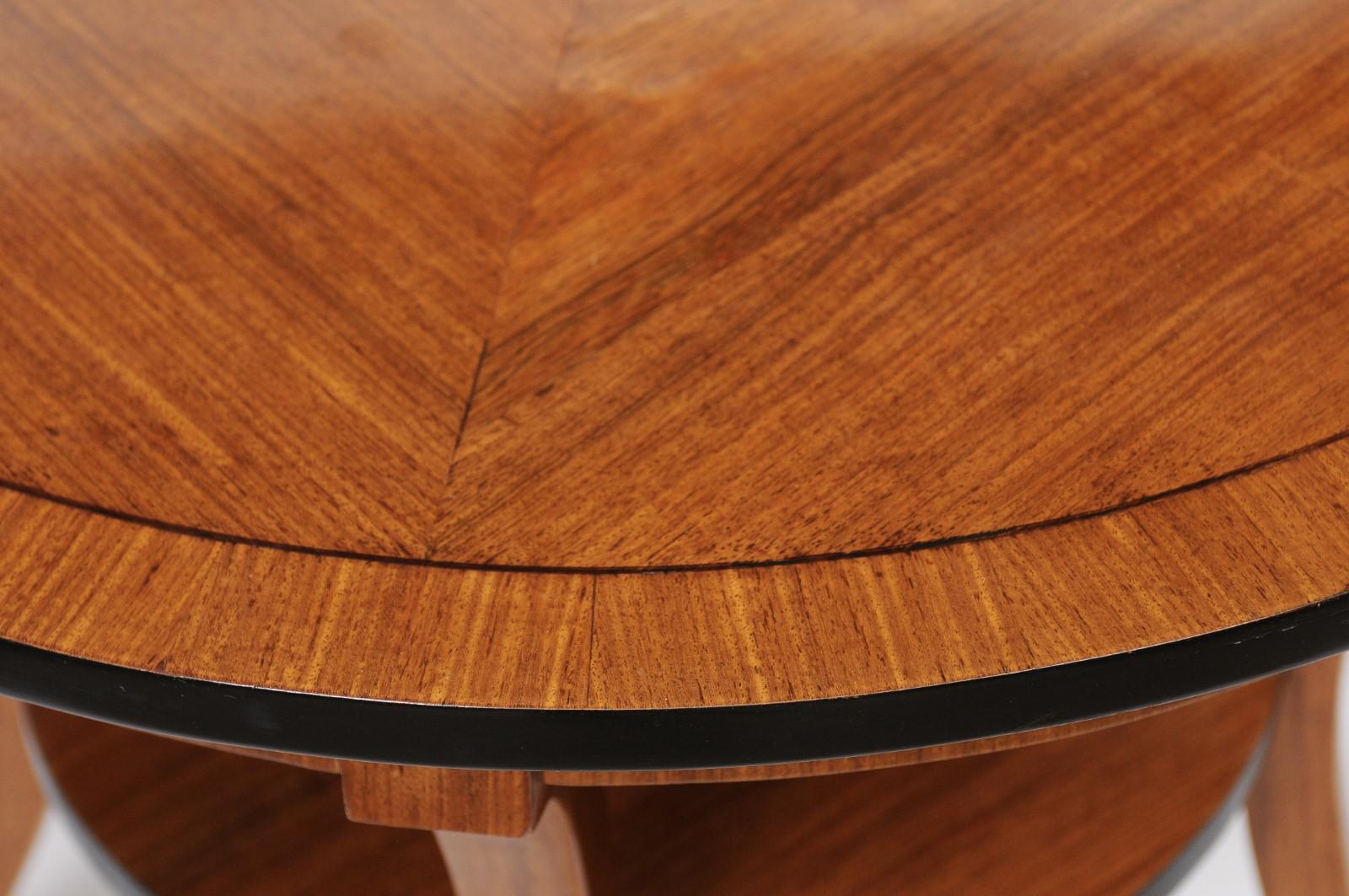 Contemporary Round Mahogany Table For Sale
