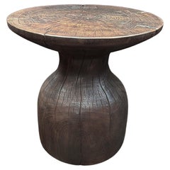 Tavolino rotondo in Wood Wood, moderno organico, finitura marrone