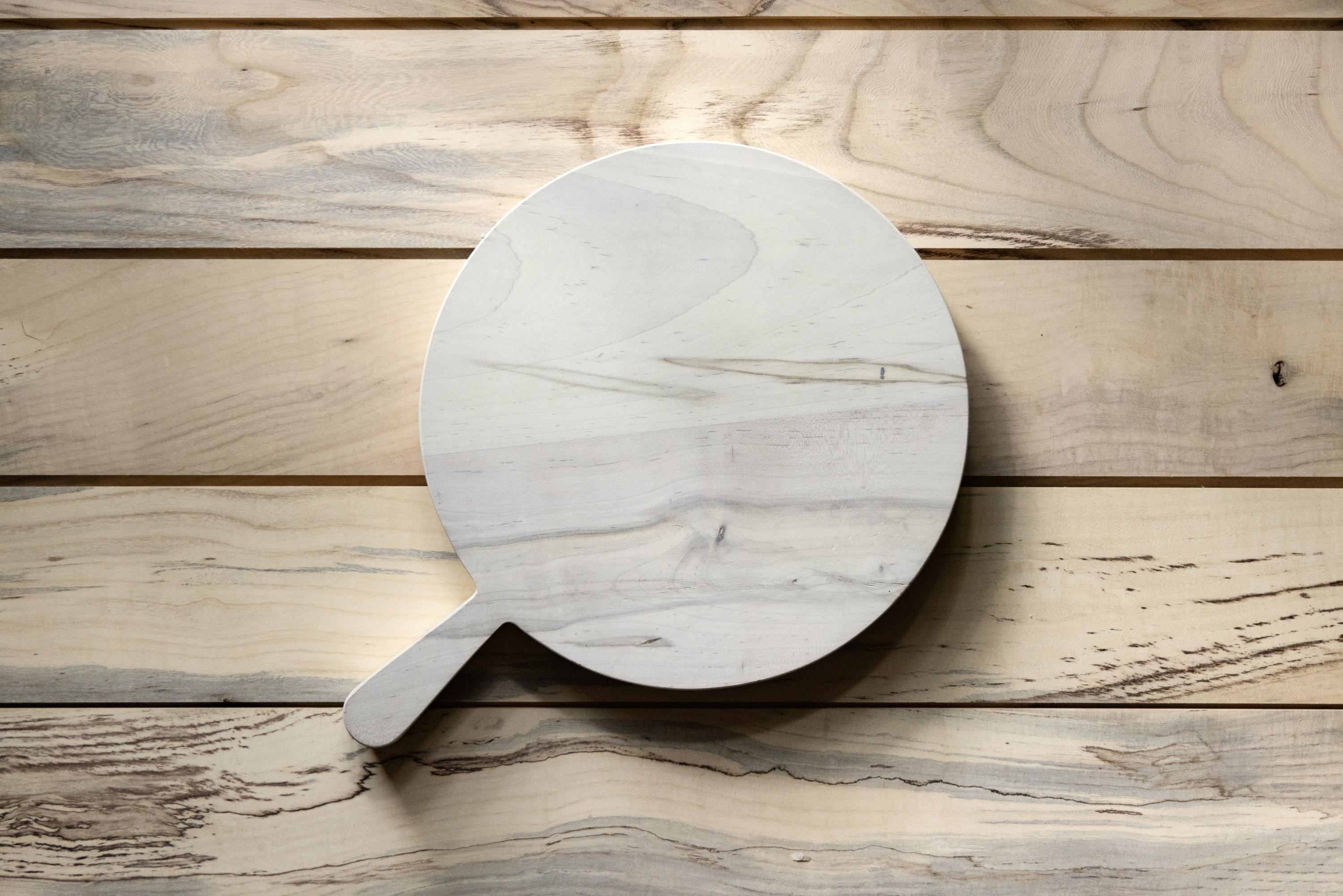 Round Maple Serving Board with Handle by Alabama Sawyer 1