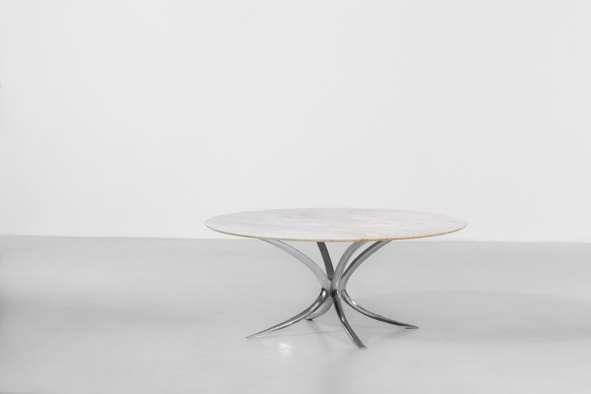 Round Marble Coffee Table, 1960s For Sale 1