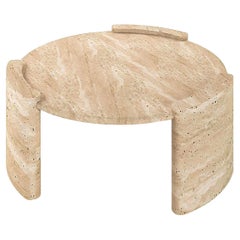 Round Marble Coffee Table, Travertine Coffee Table, Stone Center Table