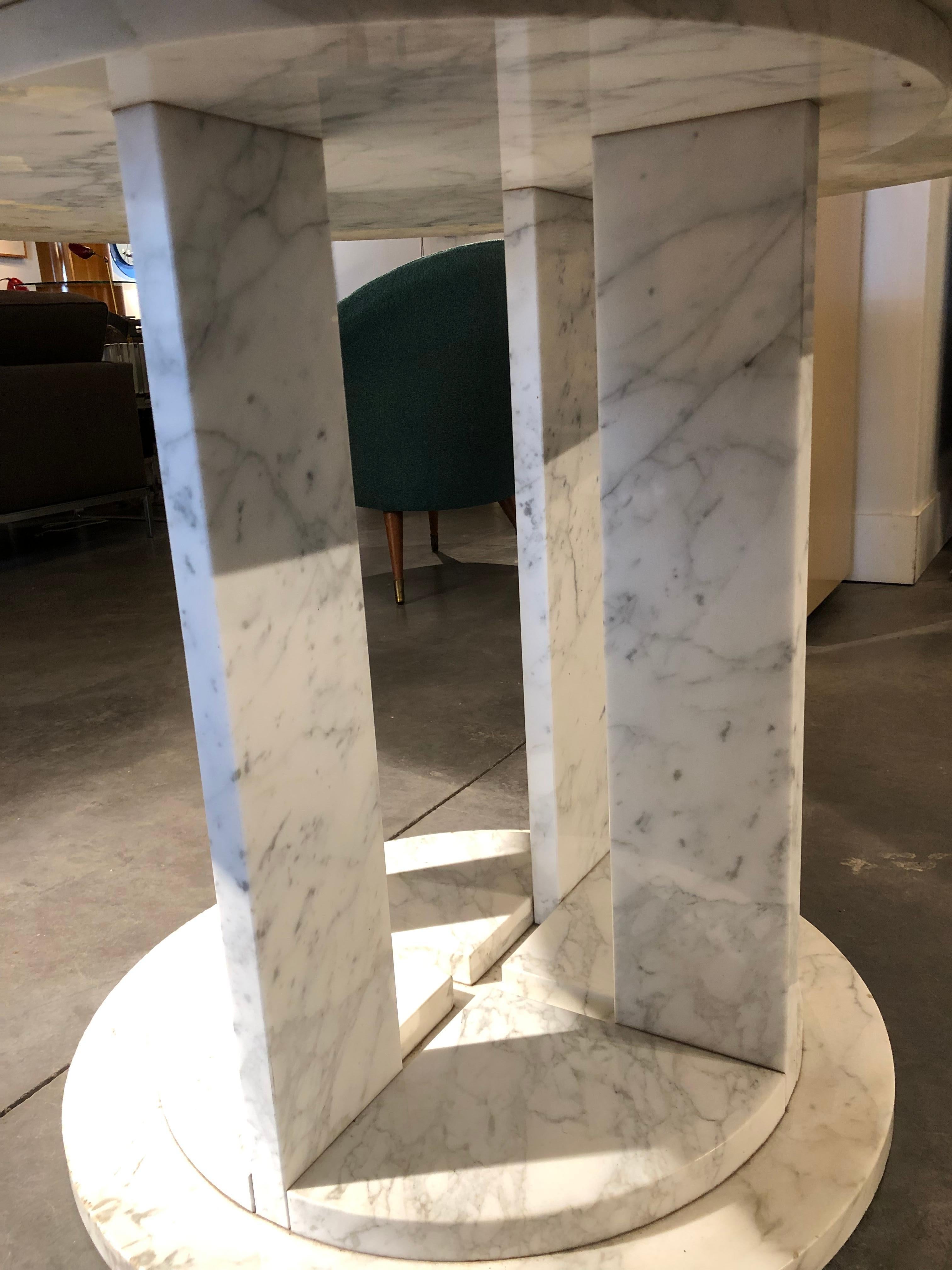Belgian Round Marble Diner Table
