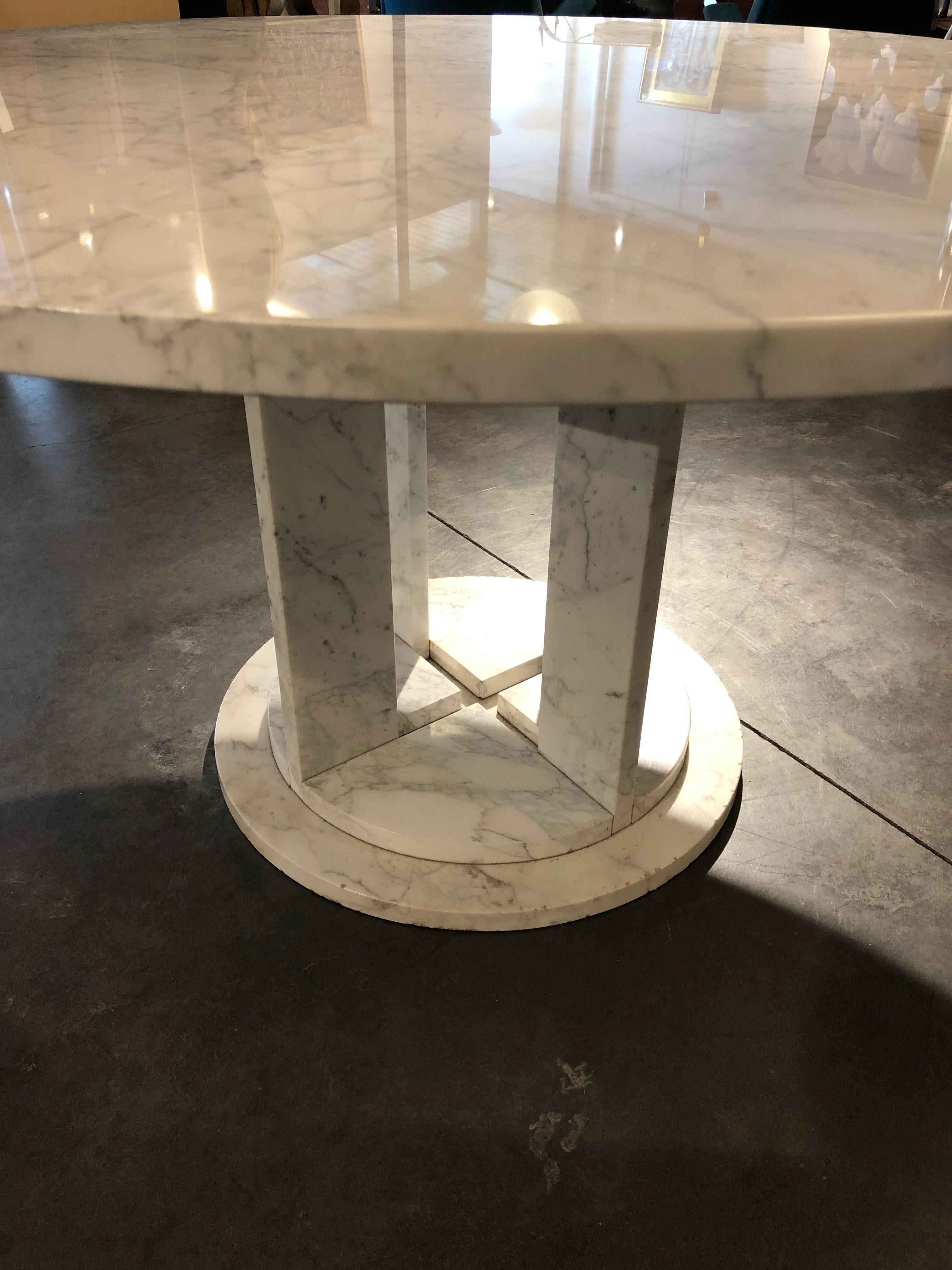 Round Marble Diner Table 2