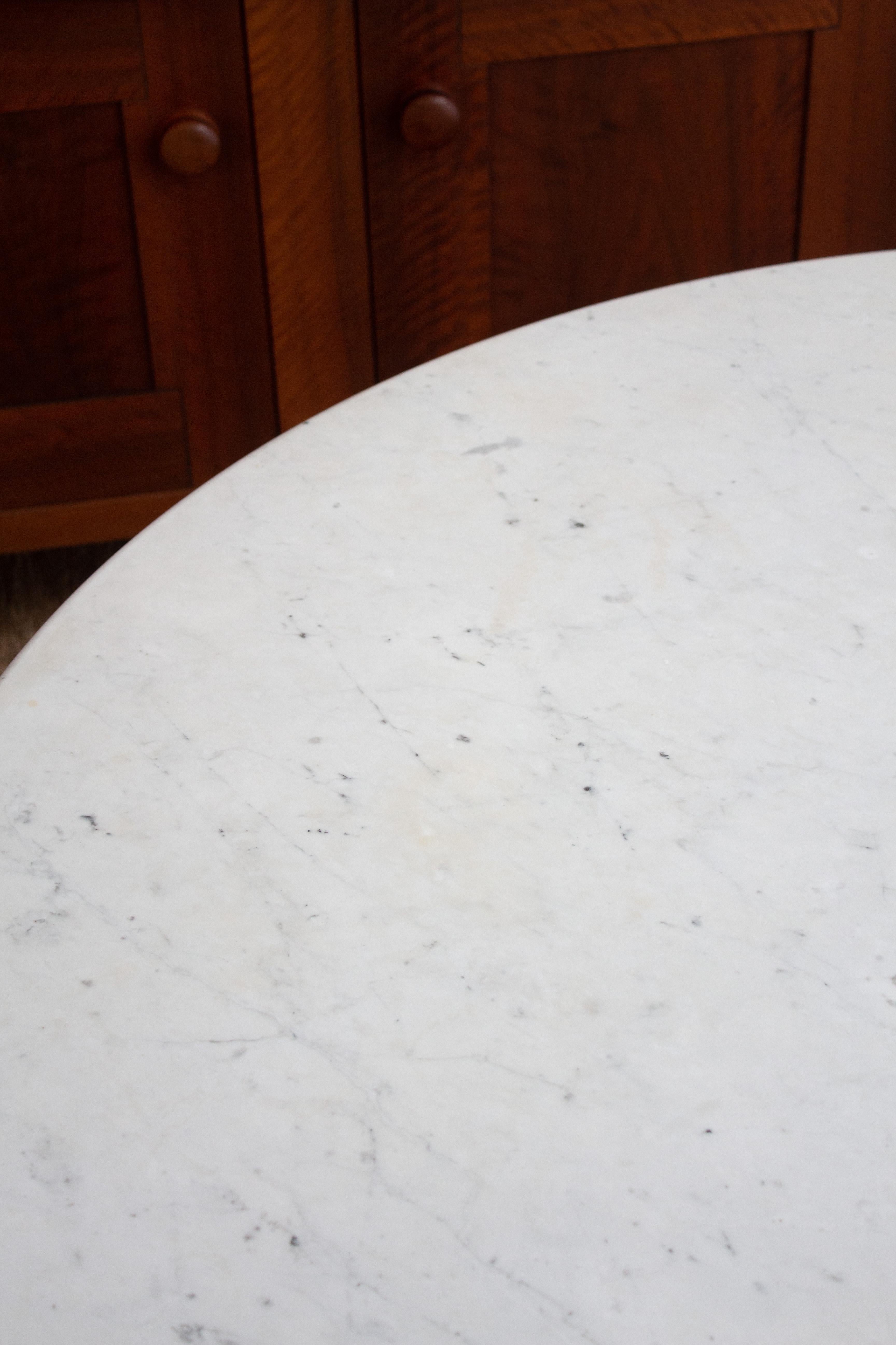 Round Marble Dining Table in the Style of Angelo Mangiarotti 4