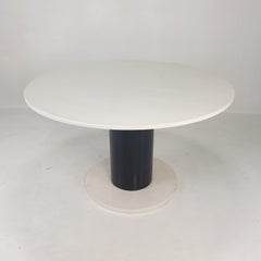Round Marble Dining Table in the Style of Ettore Sottsass, 1980's
