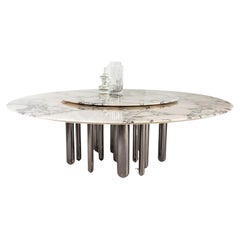 Esstisch aus Marmor mit Lazy Susan  220
