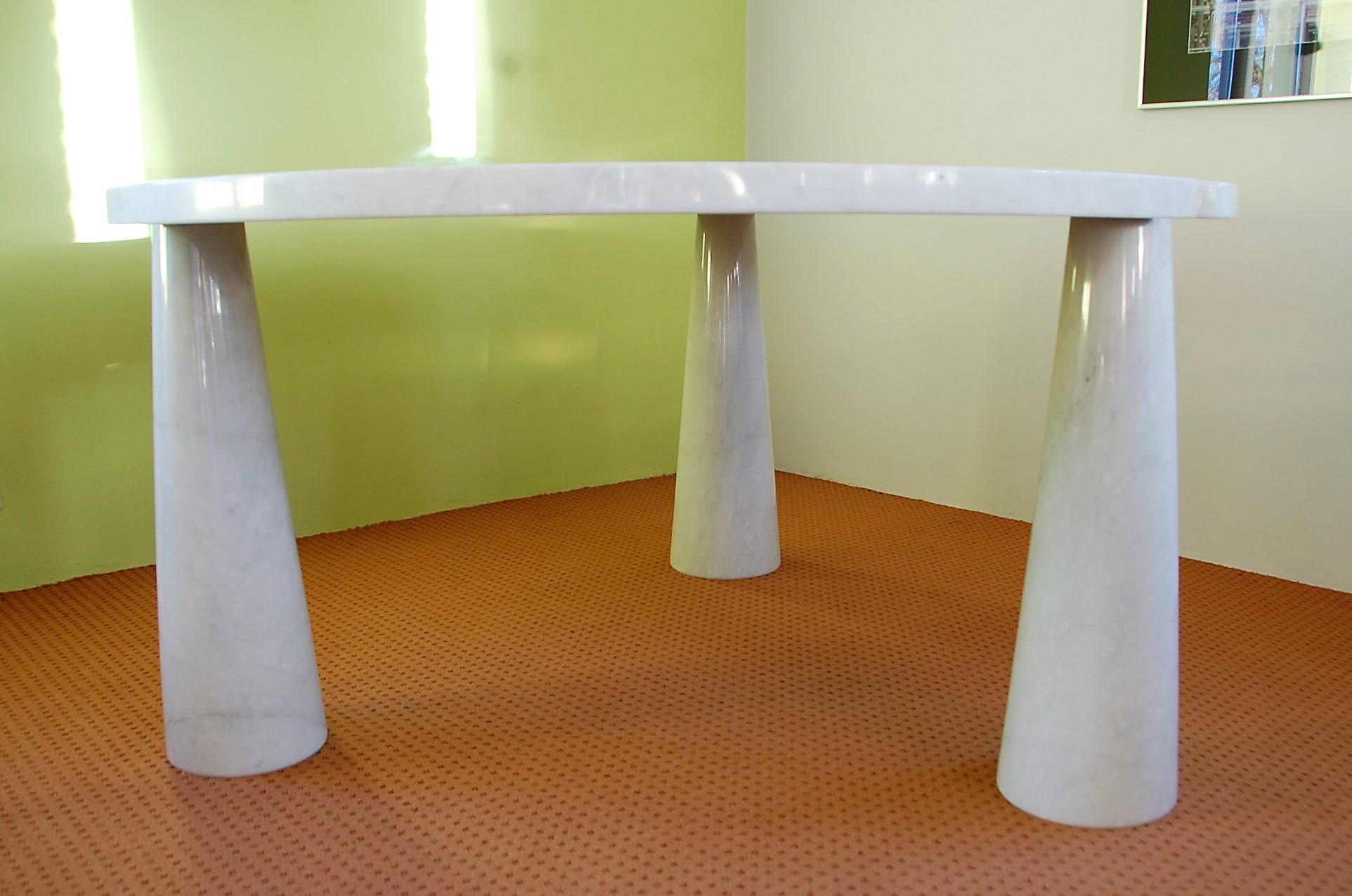 Mid-Century Modern Round Marble Eros Dining Table by Angelo Mangiarotti for Skipper, Italy, 1970s