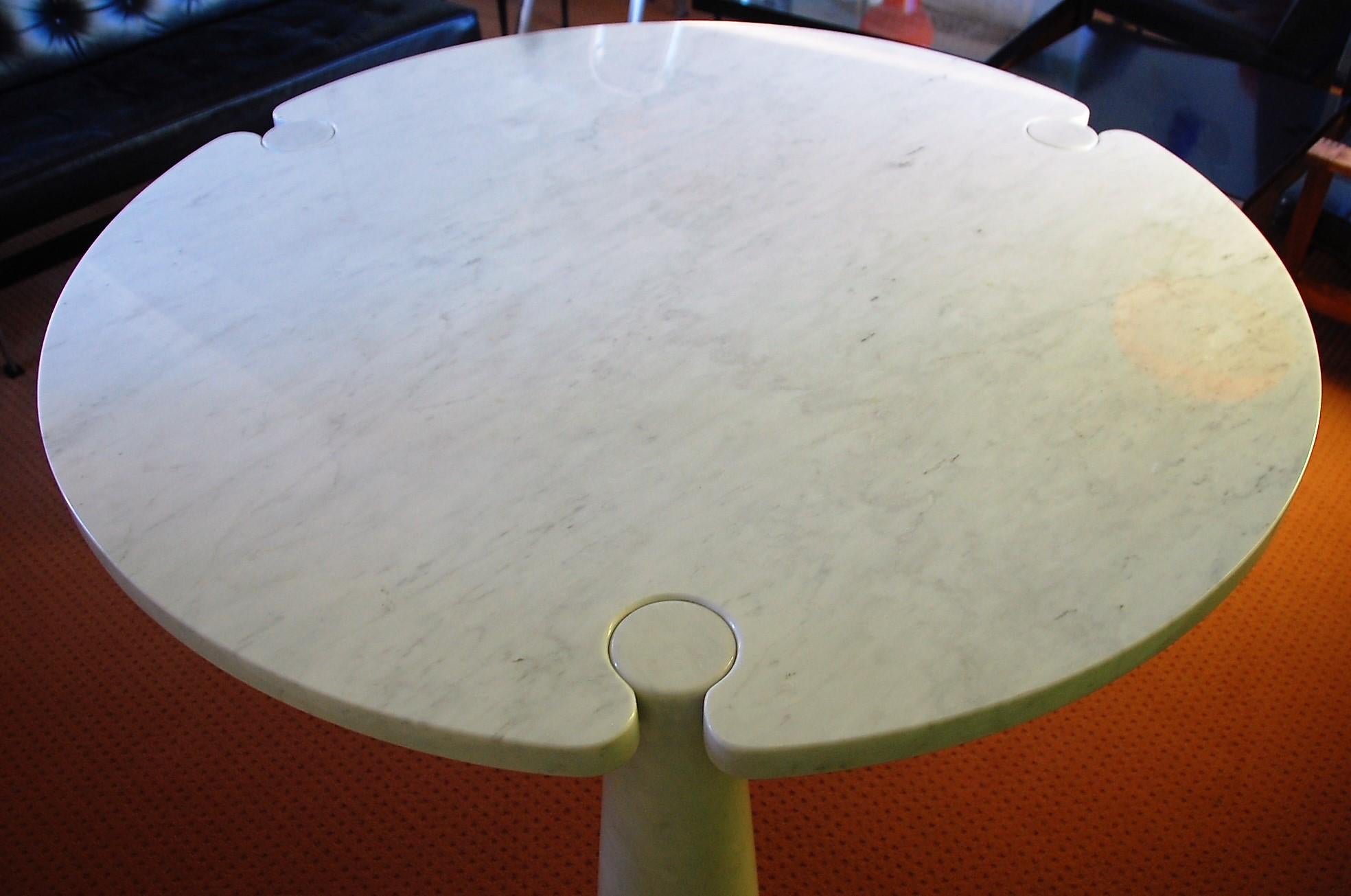 Round Marble Eros Dining Table by Angelo Mangiarotti for Skipper, Italy, 1970s In Good Condition In Steenwijk, NL