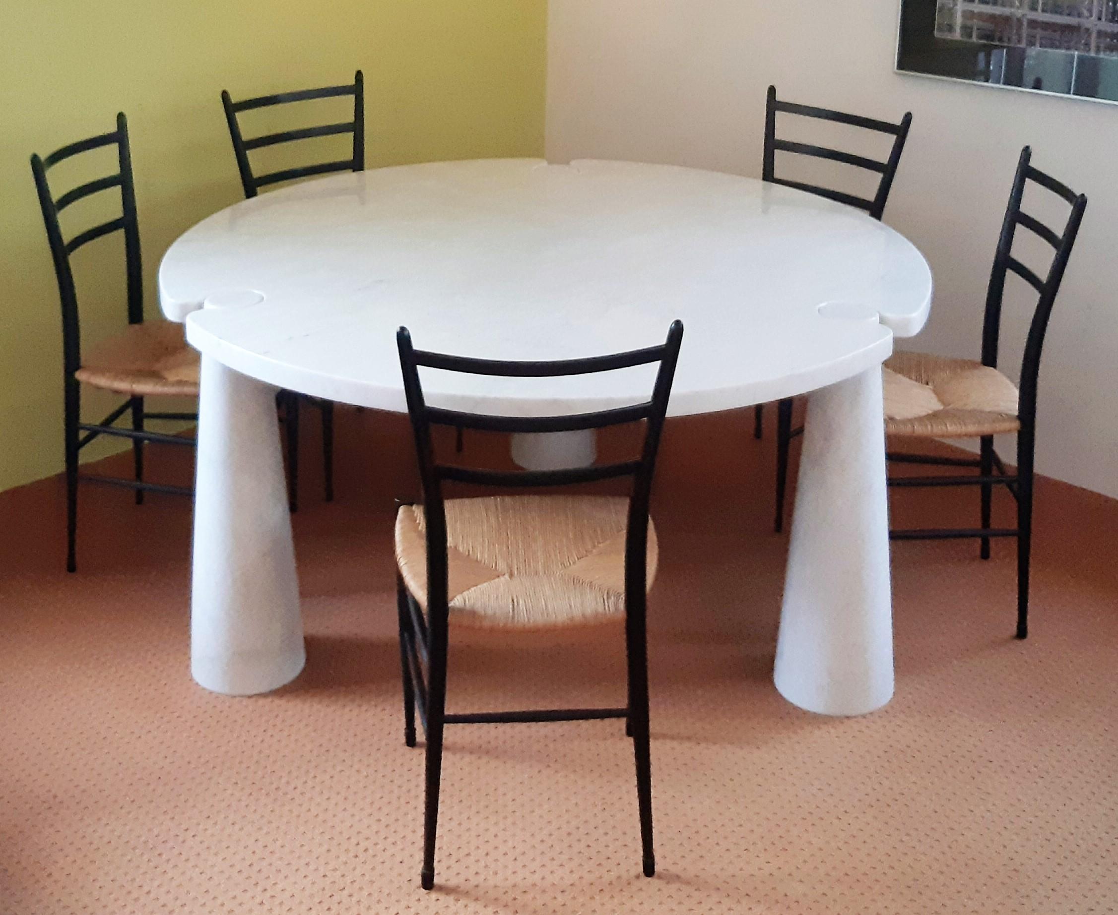 Round Marble Eros Dining Table by Angelo Mangiarotti for Skipper, Italy, 1970s 1