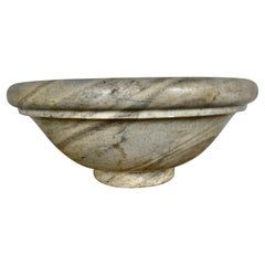 Round Marble Italian Stone Sink in Soft Blues/Neutrals, 20th Century
